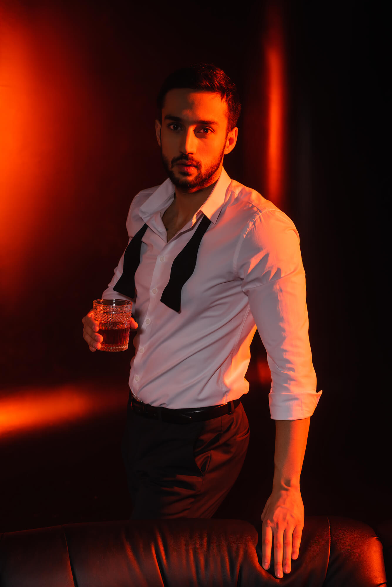 Bearded Man In Shirt Holding Glass Of Whiskey Near 2023 11 27 04 51 47 Utc